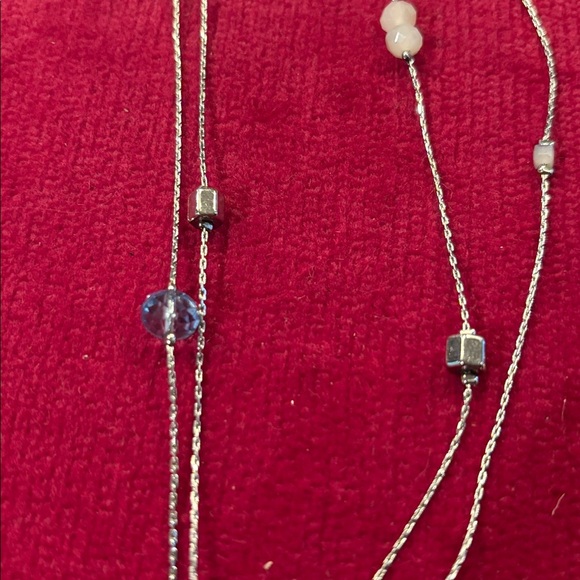 Loft Outlet Elegant Silver Beaded Necklace - Picture 2 of 3